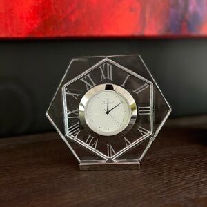 Baccarat Desk Clock